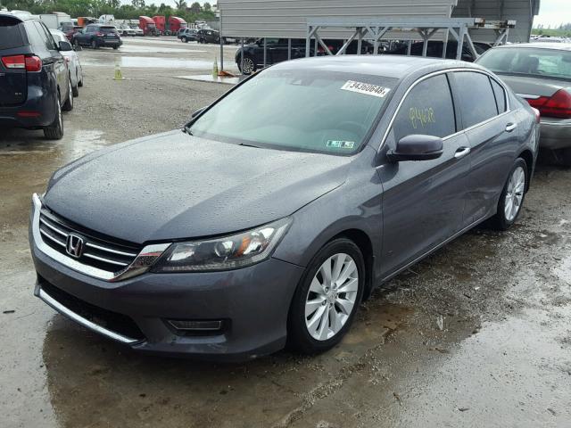 1HGCR2F88DA175626 - 2013 HONDA ACCORD EXL GRAY photo 2