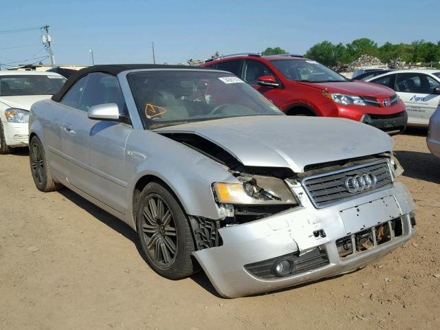 WAUAC48H03K029324 - 2003 AUDI A4 1.8 CAB SILVER photo 1