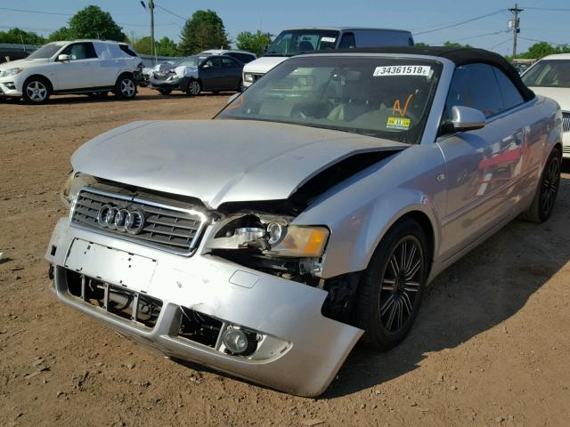 WAUAC48H03K029324 - 2003 AUDI A4 1.8 CAB SILVER photo 2