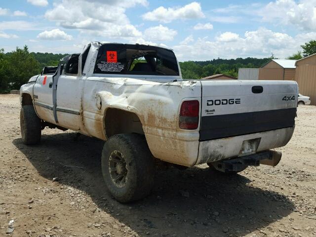 1B7KF2362WJ212582 - 1998 DODGE RAM 2500 WHITE photo 3