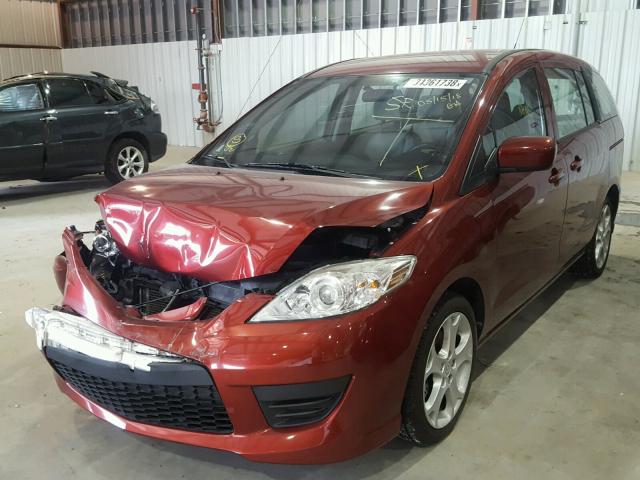 JM1CR2W32A0371162 - 2010 MAZDA 5 RED photo 2