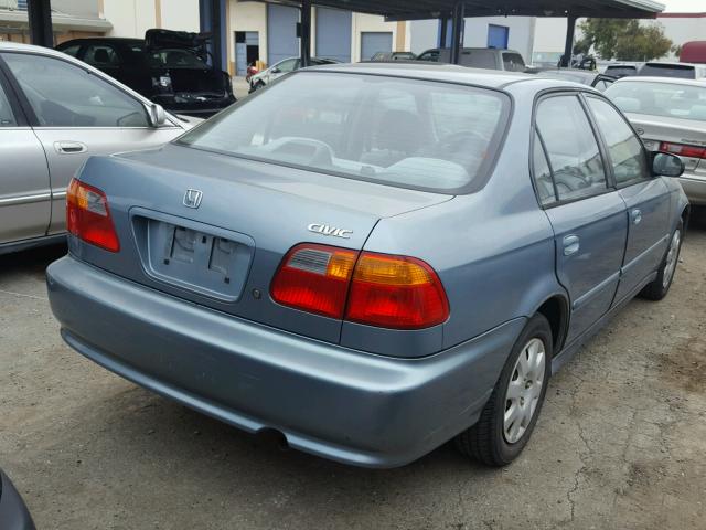 2HGEJ6614YH576995 - 2000 HONDA CIVIC BASE BLUE photo 4