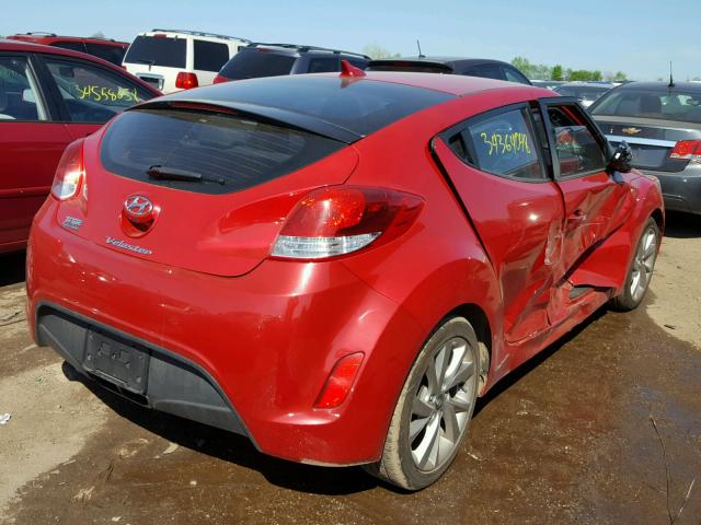 KMHTC6AD4GU270839 - 2016 HYUNDAI VELOSTER B RED photo 4