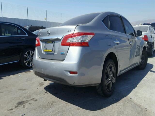 3N1AB7AP9DL786329 - 2013 NISSAN SENTRA S GRAY photo 4