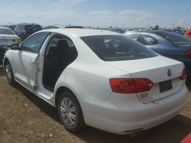 3VW1K7AJ0DM261496 - 2013 VOLKSWAGEN JETTA BASE 白色 照片 3