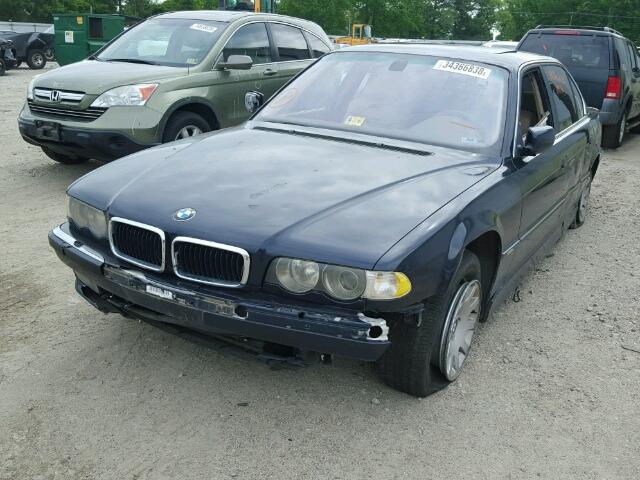 WBAGH83451DP23922 - 2001 BMW 740 IL BLUE photo 2