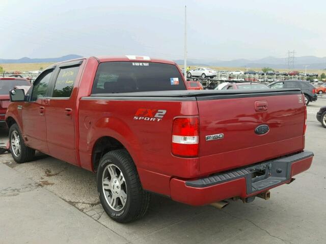 1FTRW12W18KC03783 - 2008 FORD F150 SUPER RED photo 3