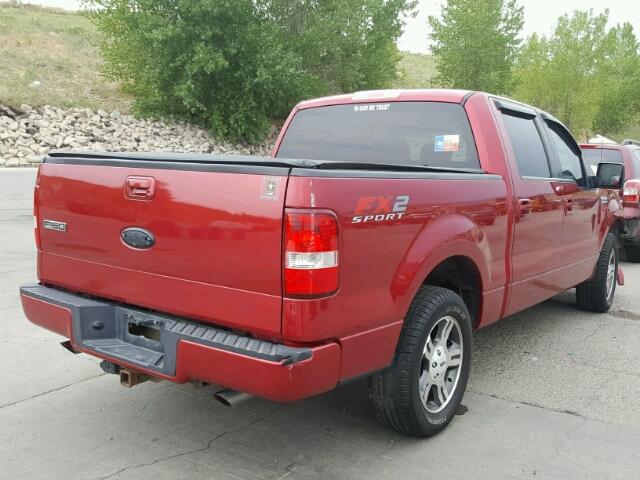 1FTRW12W18KC03783 - 2008 FORD F150 SUPER RED photo 4