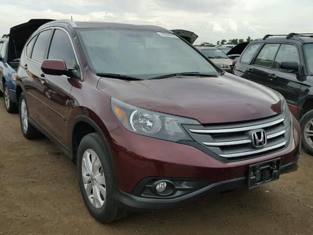 5J6RM4H7XEL048531 - 2014 HONDA CR-V EX-L MAROON photo 1