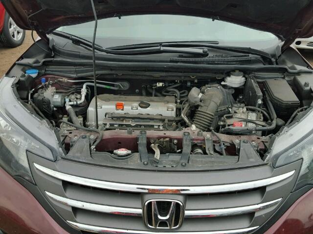 5J6RM4H7XEL048531 - 2014 HONDA CR-V EX-L MAROON photo 7