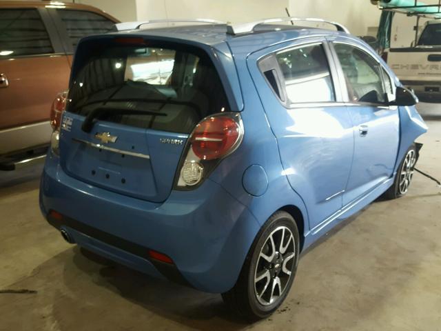 KL8CF6S91DC568183 - 2013 CHEVROLET SPARK 2LT BLUE photo 4