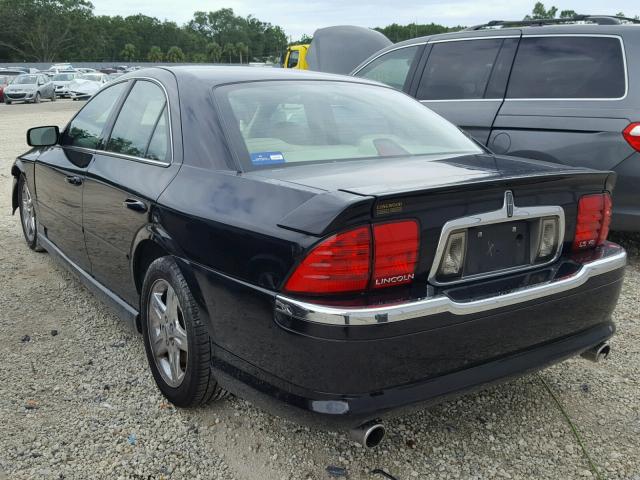 1LNHM87A72Y637410 - 2002 LINCOLN LS BLACK photo 3