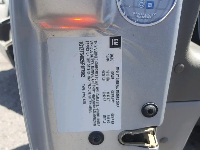 1G1ZT54825F187962 - 2005 CHEVROLET MALIBU LS BLUE photo 10