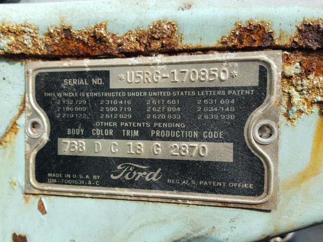 U5RG170850 - 1955 FORD CUSTOMLINE GREEN photo 10