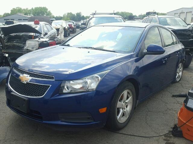 1G1PF5SC9C7111202 - 2012 CHEVROLET CRUZE LT BLUE photo 2