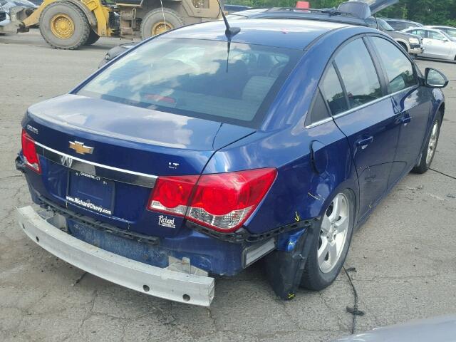 1G1PF5SC9C7111202 - 2012 CHEVROLET CRUZE LT BLUE photo 4