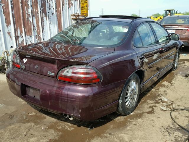 1G2WR52142F208728 - 2002 PONTIAC GRAND PRIX Tünd qırmızı foto 4