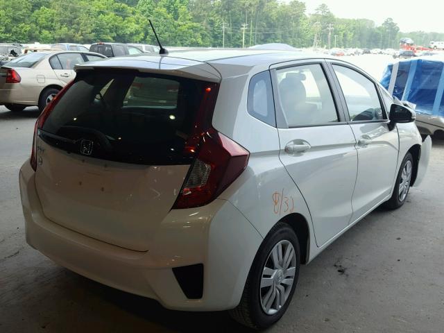 JHMGK5H50HS015988 - 2017 HONDA FIT LX WHITE photo 4