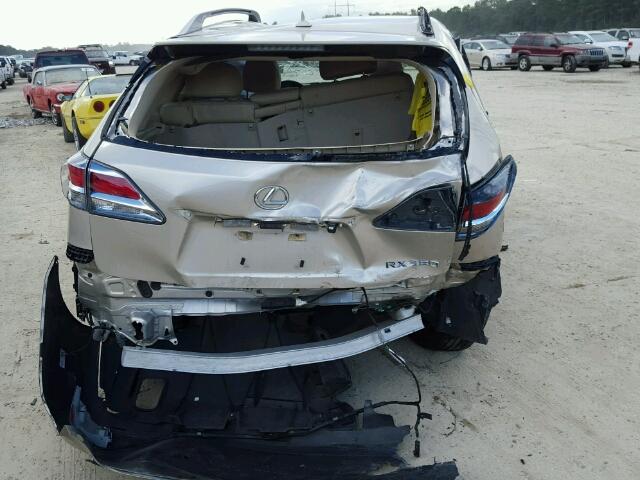 2T2ZK1BA2DC125599 - 2013 LEXUS RX 350 GOLD photo 10