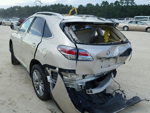 2T2ZK1BA2DC125599 - 2013 LEXUS RX 350 GOLD photo 3