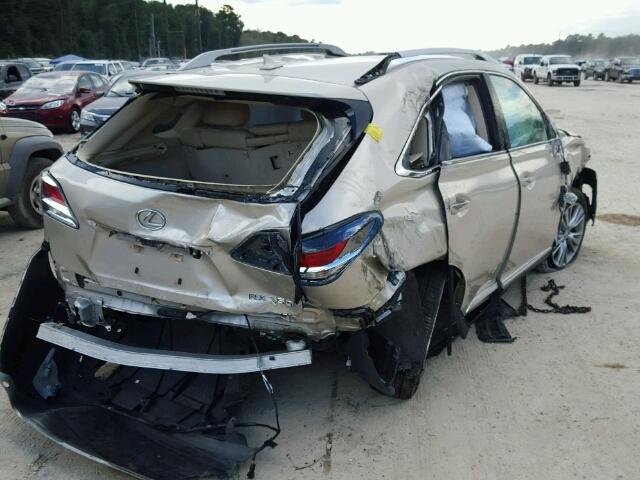 2T2ZK1BA2DC125599 - 2013 LEXUS RX 350 GOLD photo 4