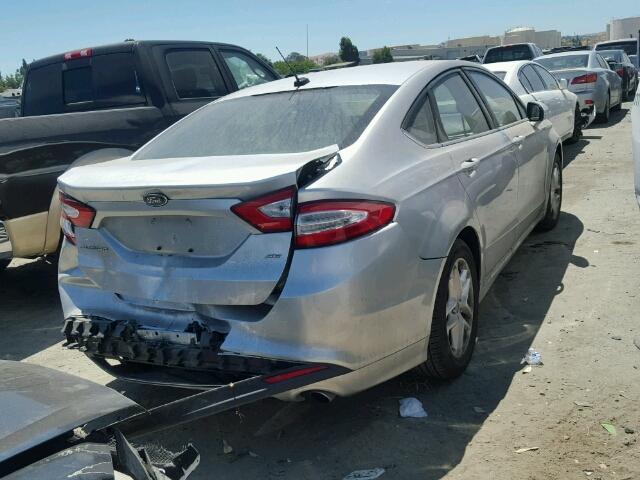 3FA6P0H71ER301462 - 2014 FORD FUSION SILVER photo 4