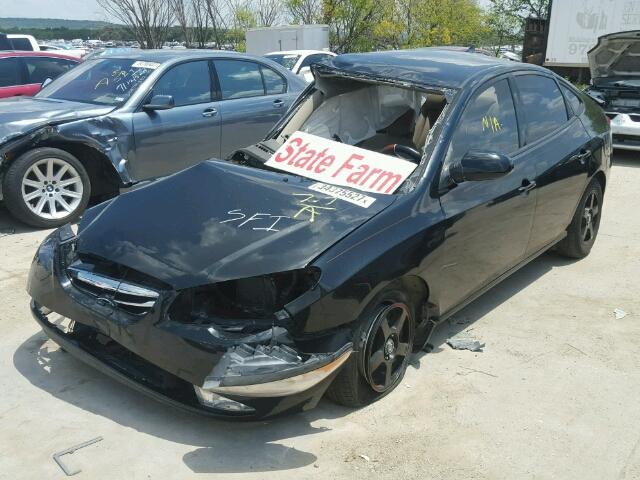 KMHDU4AD6AU168939 - 2010 HYUNDAI ELANTRA BLACK photo 2