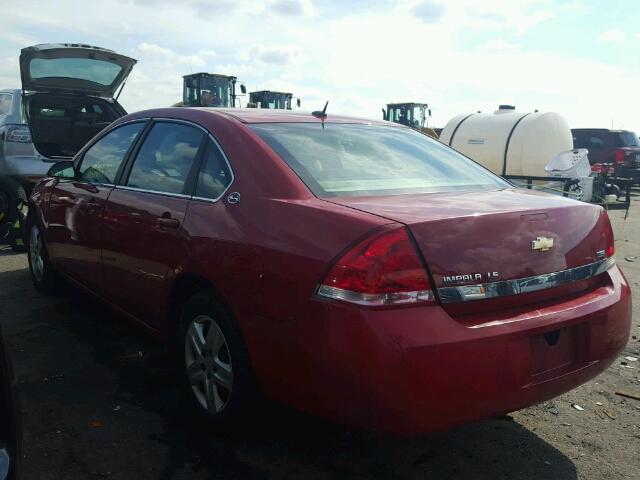 2G1WB58K281345451 - 2008 CHEVROLET IMPALA RED photo 3