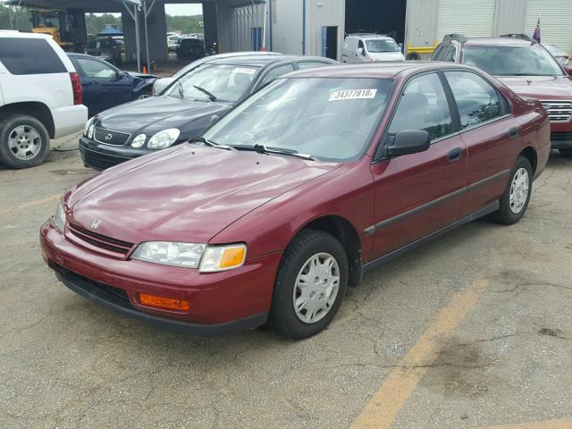 1HGCD562XSA165933 - 1995 HONDA ACCORD DX RED photo 2