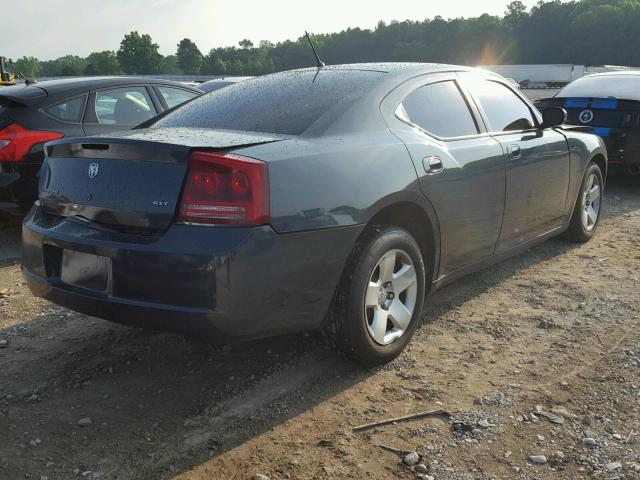 2B3KA43R38H183295 - 2008 DODGE CHARGER BLUE photo 4