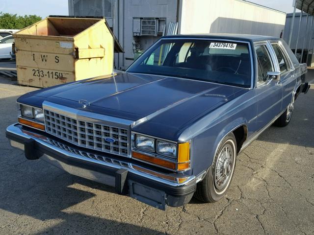 2FABP43F0GX136707 - 1986 FORD LTD CROWN BLUE photo 2