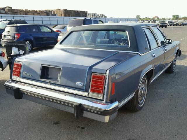 2FABP43F0GX136707 - 1986 FORD LTD CROWN BLUE photo 4