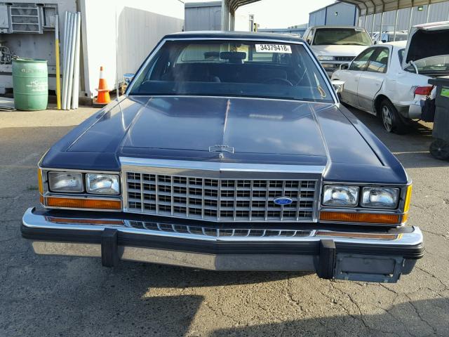 2FABP43F0GX136707 - 1986 FORD LTD CROWN BLUE photo 9