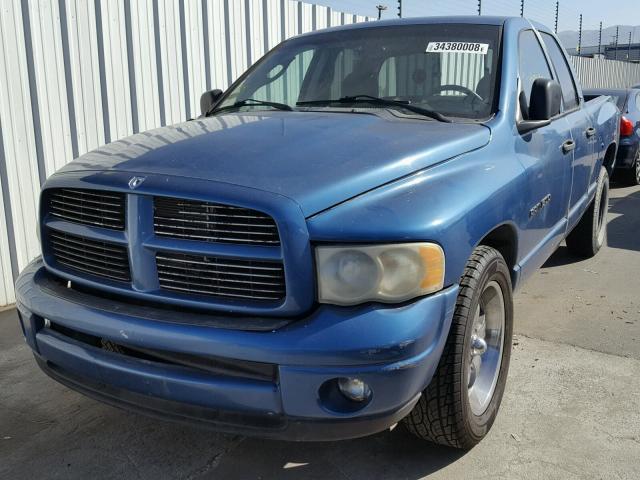 1B7HA18N92J118423 - 2002 DODGE RAM 1500 BLUE photo 2