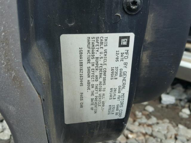 1G8AW18BX6Z163445 - 2006 SATURN ION LEVEL SILVER photo 10