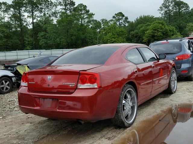 2B3CA3CV7AH309238 - 2010 DODGE CHARGER SX RED photo 4