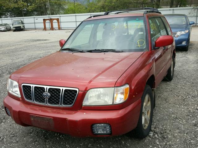 JF1SF65602G724584 - 2002 SUBARU FORESTER S წითელი ფოტო 2