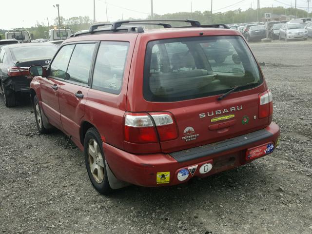 JF1SF65602G724584 - 2002 SUBARU FORESTER S წითელი ფოტო 3