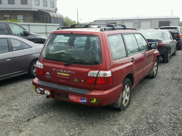 JF1SF65602G724584 - 2002 SUBARU FORESTER S წითელი ფოტო 4