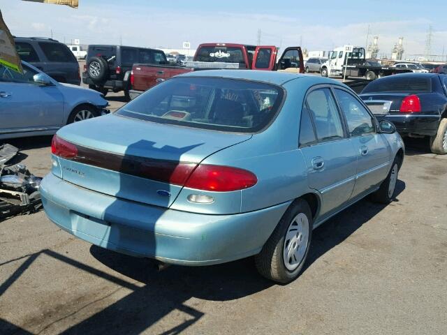 1FALP13P8VW139472 - 1997 FORD ESCORT LX TEAL photo 4