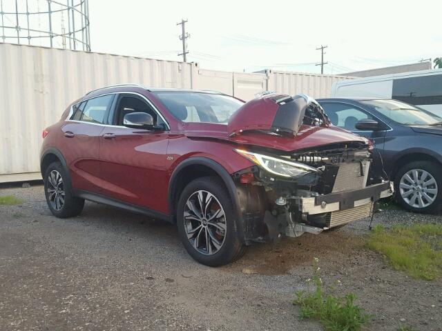SJKCH5CR2JA056916 - 2018 INFINITI QX30 BASE BURGUNDY photo 1