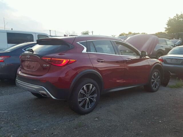 SJKCH5CR2JA056916 - 2018 INFINITI QX30 BASE BURGUNDY photo 4