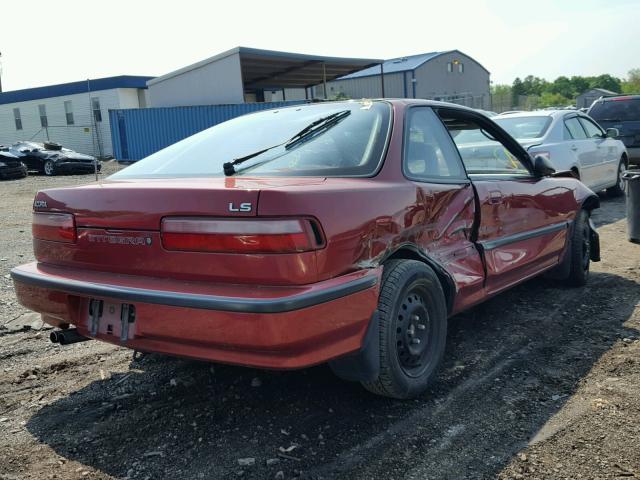 JH4DA9459LS052579 - 1990 ACURA INTEGRA LS RED photo 4