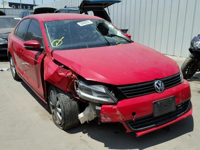 3VWDZ7AJ8BM383092 - 2011 VOLKSWAGEN JETTA SE RED photo 1