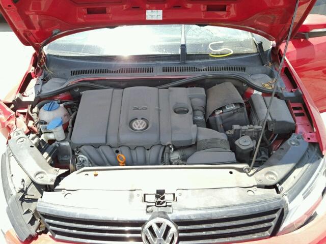 3VWDZ7AJ8BM383092 - 2011 VOLKSWAGEN JETTA SE RED photo 7