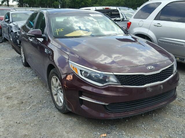 5XXGT4L39GG035373 - 2016 KIA OPTIMA LX BURGUNDY photo 1