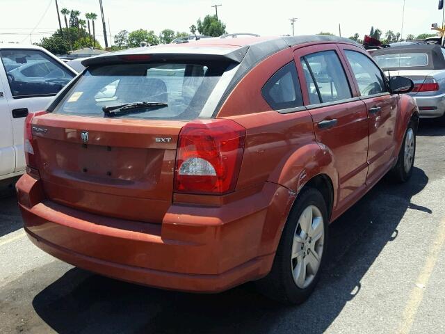 1B3HB48B78D508353 - 2008 DODGE CALIBER SX ORANGE photo 4