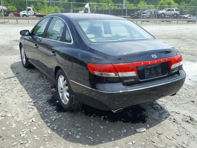 KMHFC46FX7A160116 - 2007 HYUNDAI AZERA SE BLACK photo 3