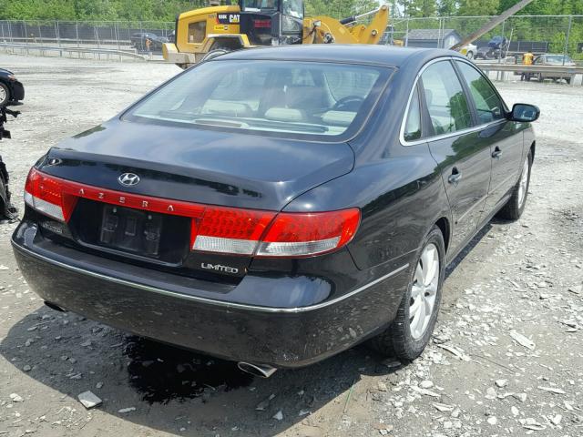 KMHFC46FX7A160116 - 2007 HYUNDAI AZERA SE BLACK photo 4