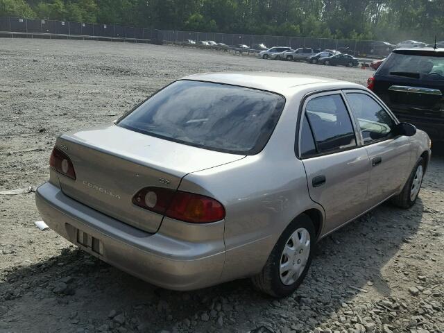 1NXBR12E02Z625731 - 2002 TOYOTA COROLLA CE BEIGE photo 4